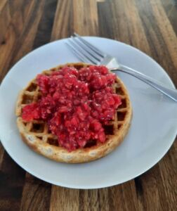 High Protein Raspberry Waffle