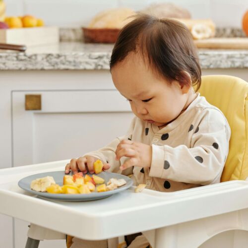 Baby eating food