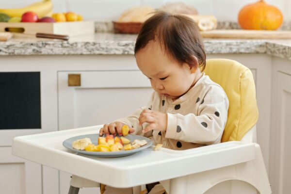 Baby eating food